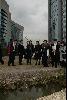 The delegation visits a roof-top garden in Roppongi Hills.