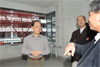 Mr Tsang views the setup of "DETOUR 2009", a 12-day government-sponsored design activity to be held at the quarters starting November 27.