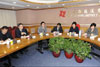Mrs Lam meets Yau Tsim Mong District Council members to exchange views on various district issues.