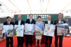 The Secretary for Development, Mrs Carrie Lam, and the Chairman of the Advisory Committee on Revitalisation of Historic Buildings, Mr Bernard Chan, today (November 15) announced the selection result of the invitation for proposals exercise for transforming the Former Police Married Quarters on Hollywood Road into a creative industries landmark. Mrs Lam (third right), Mr Bernard Chan (third left), and the founders of Musketeers Education and Culture Charitable Foundation Limited, Mr Stanley Chu (second left) and Mr Lawrence Fung (second right), and other guests show some artists impressions of "PMQ".