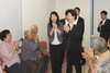 The Secretary for Development, Mrs Carrie Lam, meets some elderly locals at Yan Oi Tong Tuen San Tsing Rural Community Service Centre today (November 19).