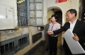 Mrs Lam learns about the historic and architectural features of the former Wan Chai Police Station and the relevant heritage conservation requirements.