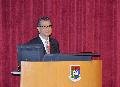 The Secretary for Development, Mr Paul Chan, addresses the opening ceremony of the International Conference on Heritage Conservation 2013 today (November 29).