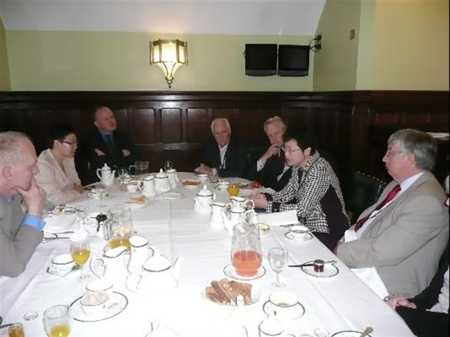 The Secretary for Development, Mrs Carrie Lam, at a breakfast meeting with Members of the All Party Parliamentary China Group.