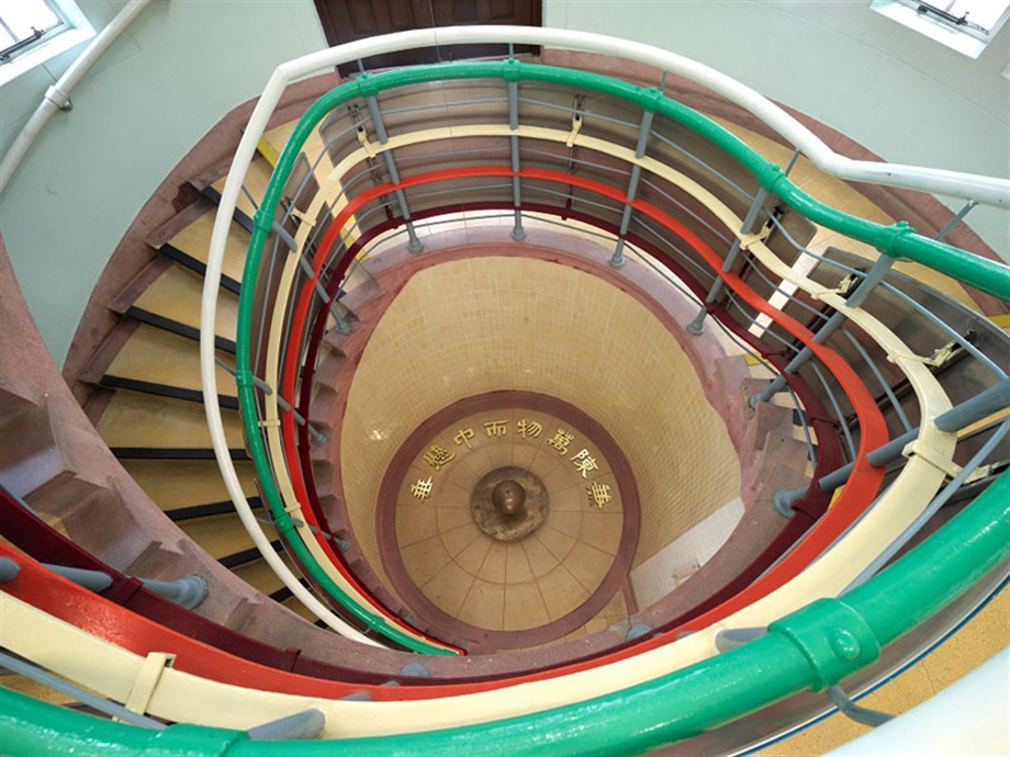 The Government today (July 16) gazetted a notice announcing that the Antiquities Authority (i.e. the Secretary for Development) has declared Bonham Road Government Primary School in Sai Ying Pun, the Old Tai Po Police Station in Tai Po and Hip Tin Temple in Sha Tau Kok as monuments under the Antiquities and Monuments Ordinance. Photo shows the central spiral staircase with terrazzo finishes of the main building of Bonham Road Government Primary School.